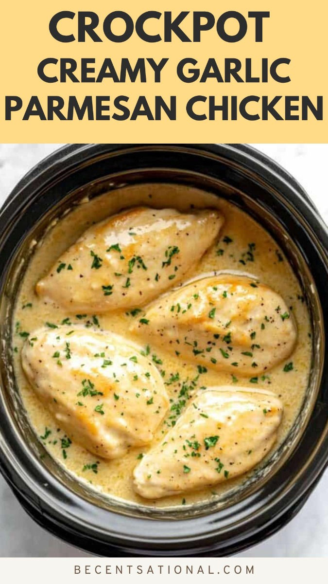 Crockpot Creamy Garlic Parmesan Chicken